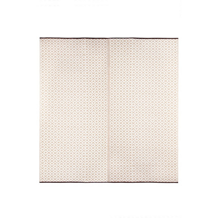 Kimberley Beige & White Square Diamond Pattern Foldable Waterproof Large Camping Mat - 270x270 CM