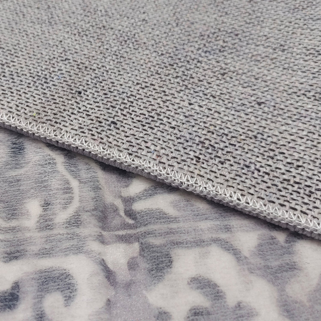 60 Cm X 180 Cm Shay Grey Machine Washable Non Slip Kitchen Mat - Machine Washable Kitchen Mats Fab Habitat