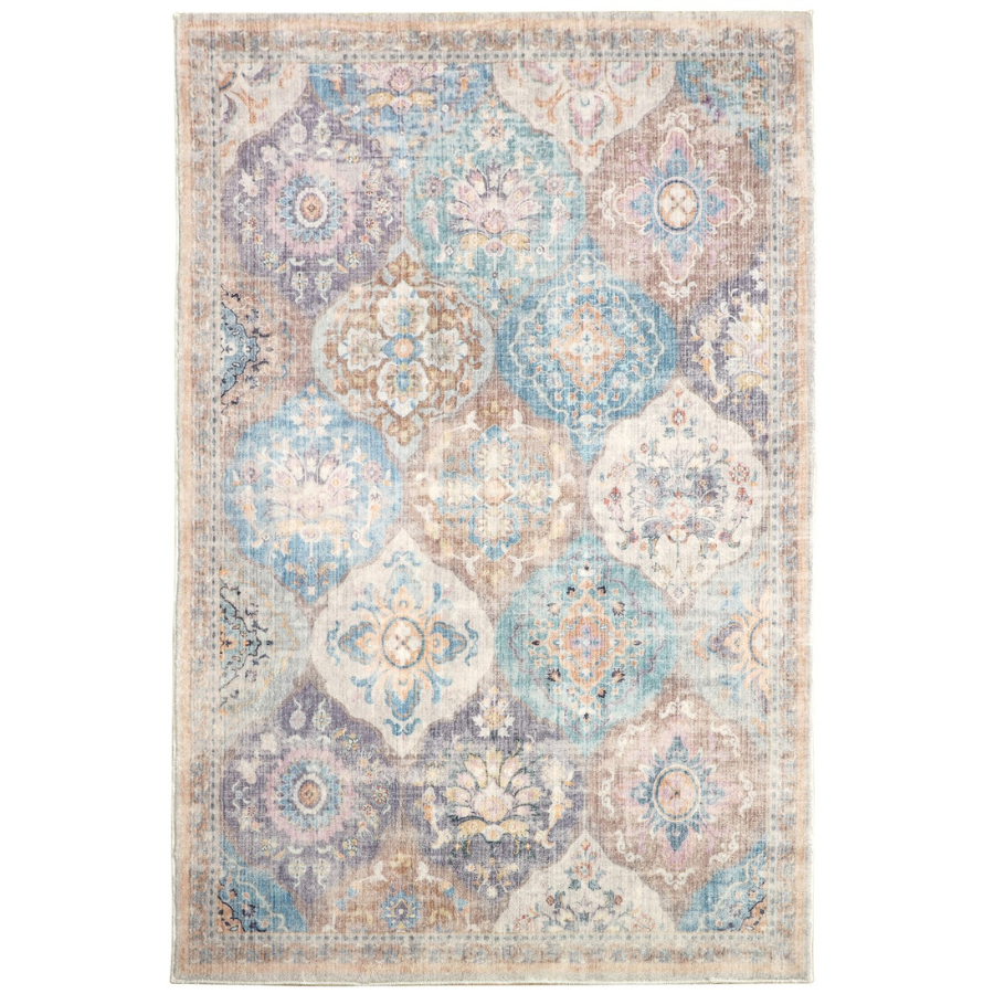 Chighu Multicolour Distressed Machine Washable Extra-Large Rug - Machine Washable Rugs Fab Habitat