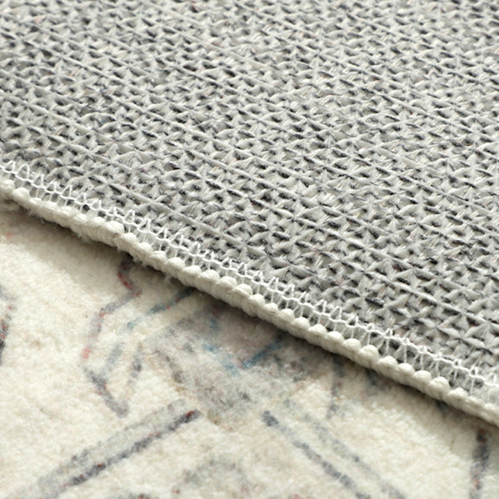 Santiago Grey Traditional Machine Washable Mat - Machine Washable Rugs Fab Habitat