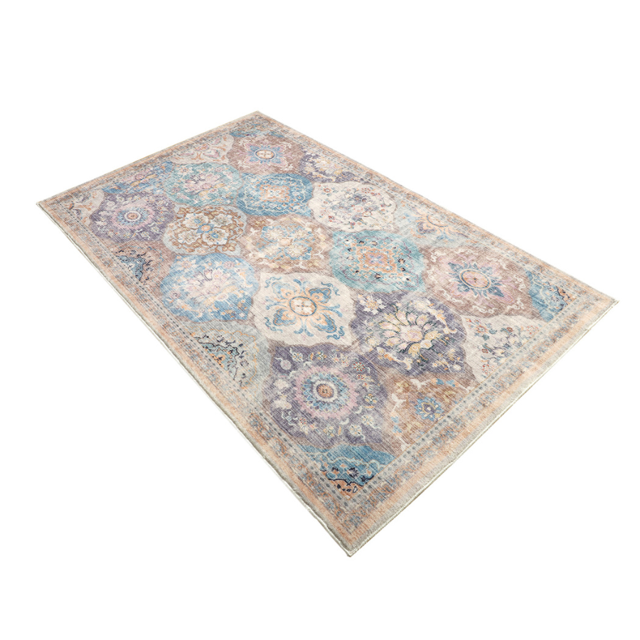 Chighu Multicolour Distressed Machine Washable Rug - Machine Washable Rugs Fab Habitat