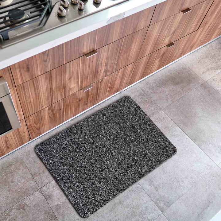 Polycot Black Non Slip Kitchen Mat - Non Slip Kitchen Mats Fab Habitat