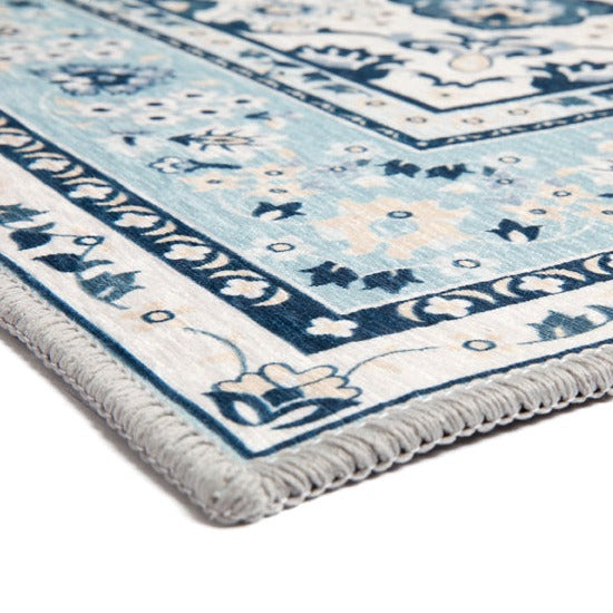 Rayie Blue Oriental Non Slip Rug - Non Slip Rugs Fab Habitat