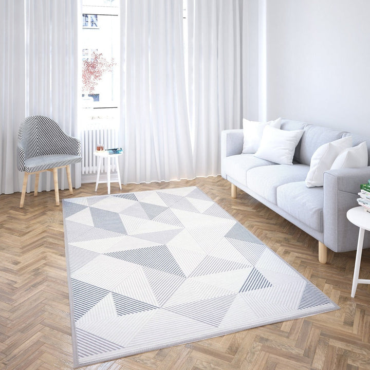 Annaba Monochrome Modern Non Slip Area Rug - Non Slip Rugs Fab Habitat