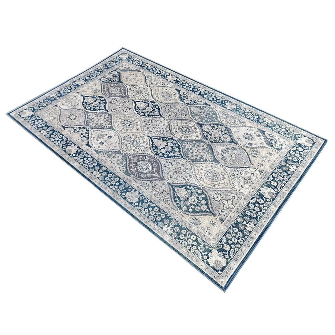 Fiang Multicolour Blue Nonslip Rug - Non Slip Rugs Fab Habitat