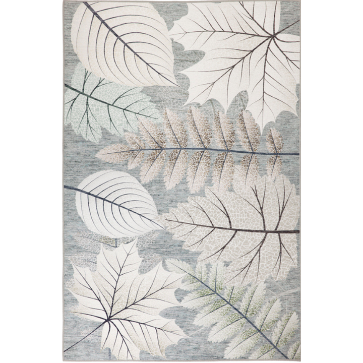 Maples Grey Floral Non Slip Rug - Non Slip Rugs Fab Habitat