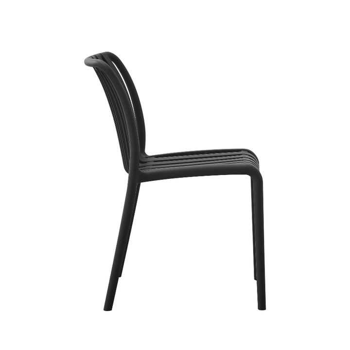 Bertioga Black Commercial Cafe Chair - Outdoor Furniture Fab Habitat