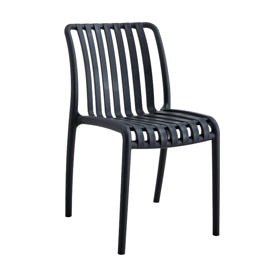 Bertioga Black Commercial Cafe Chair - Outdoor Furniture Fab Habitat