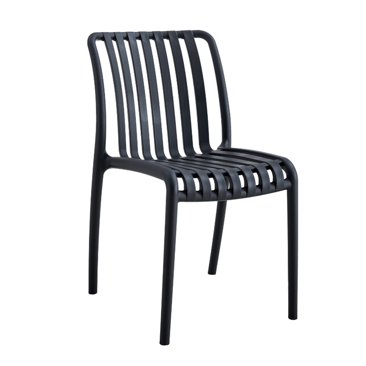 Bertioga Black Commercial Cafe Chair - Outdoor Furniture Fab Habitat