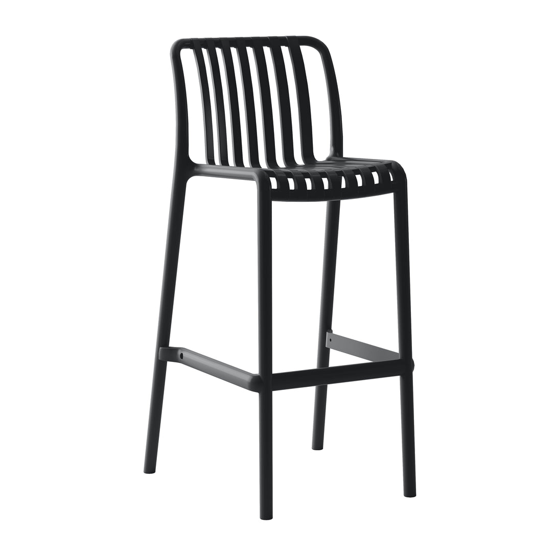 Bertioga Black Outdoor Barstool - Outdoor Furniture Fab Habitat