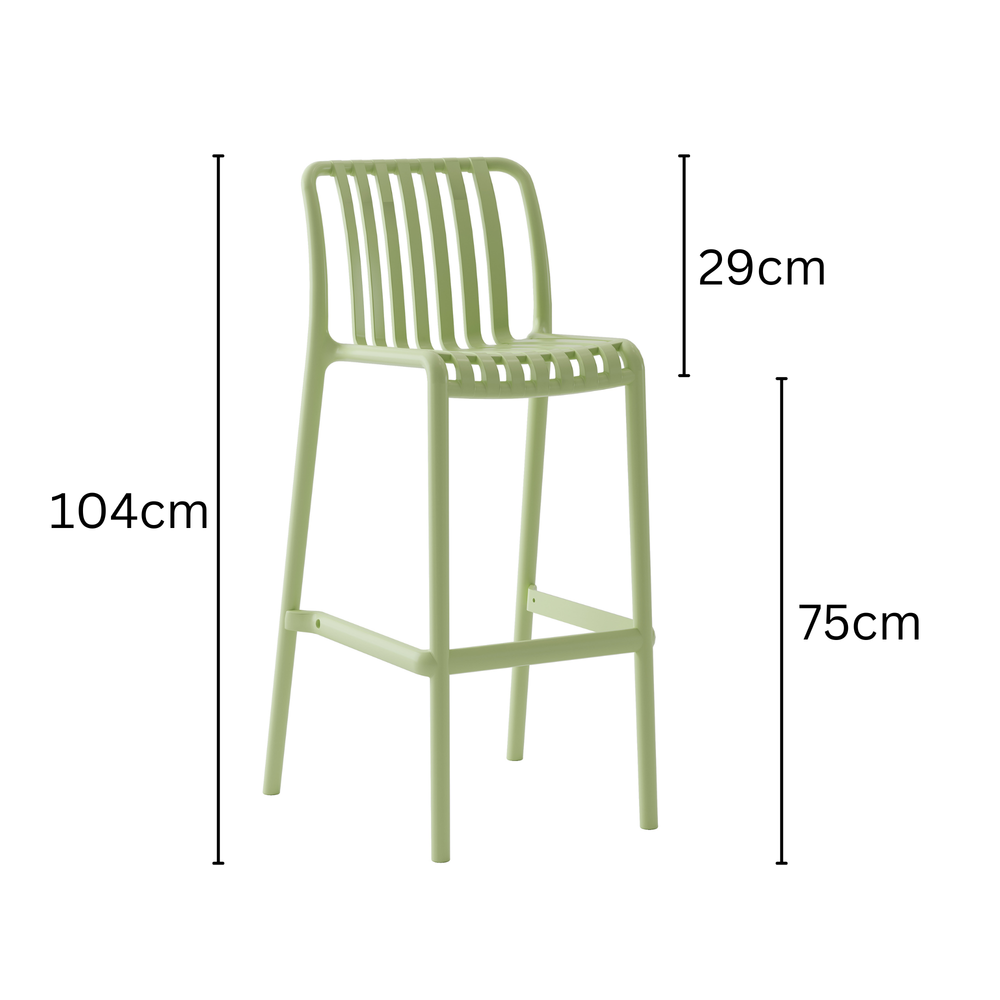 Bertioga Mint Green Outdoor Barstool - Outdoor Furniture Fab Habitat