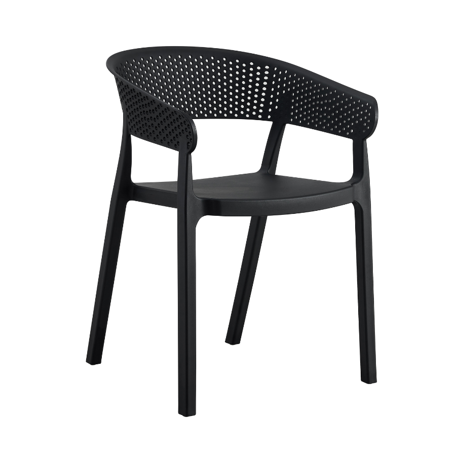 Santacruz Black Outdoor Chair - Outdoor Furniture Fab Habitat