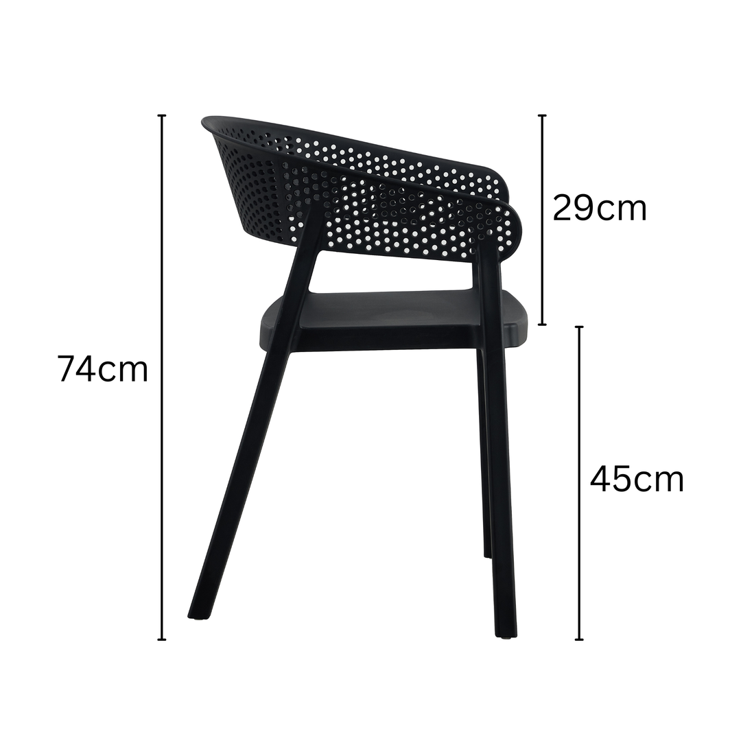 Santacruz Black Outdoor Chair - Outdoor Furniture Fab Habitat