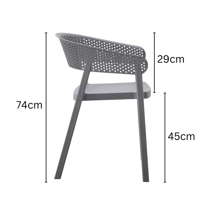 Santacruz Grey Outdoor Chair - Outdoor Furniture Fab Habitat