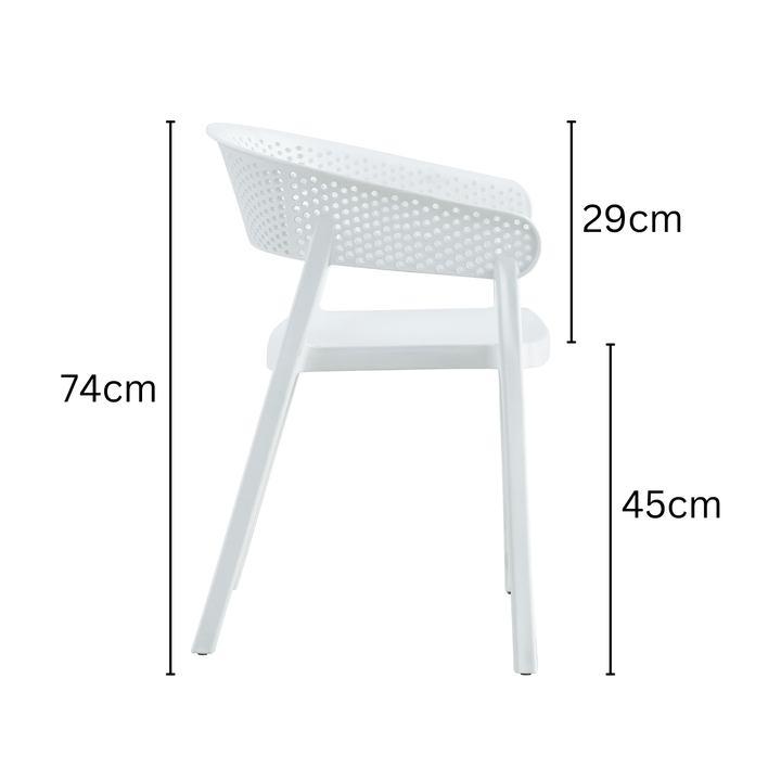 Santacruz White Outdoor Chair - Outdoor Furniture Fab Habitat