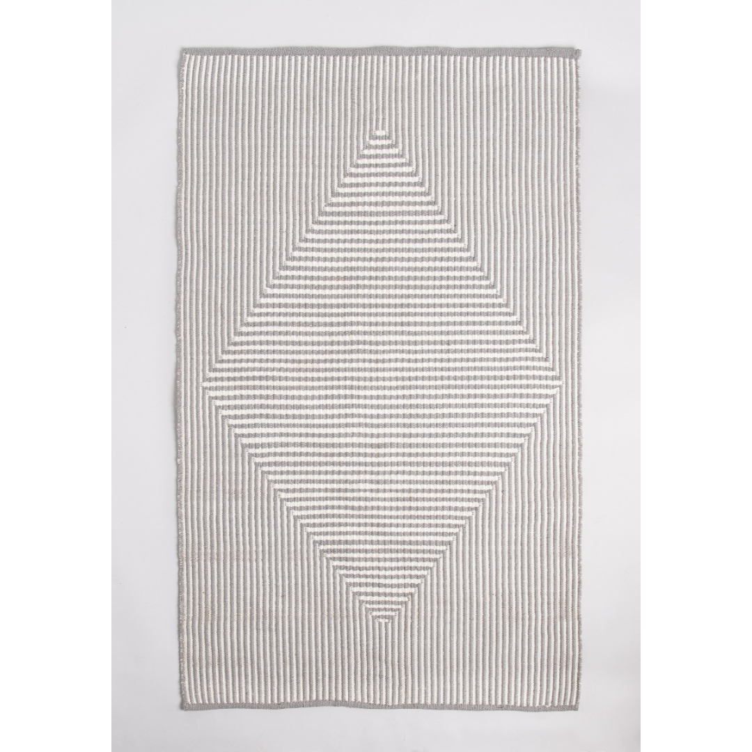 Denver Grey and Ivory Modern P.E.T Indoor Outdoor Area Rug - Outdoor Rugs Fab Habitat