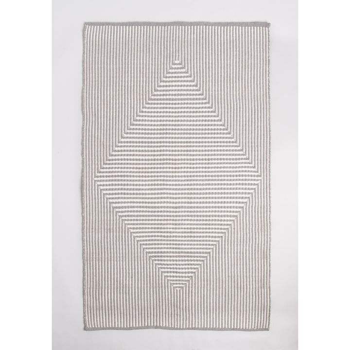 Denver Grey and Ivory Modern P.E.T Indoor Outdoor Area Rug - Outdoor Rugs Fab Habitat