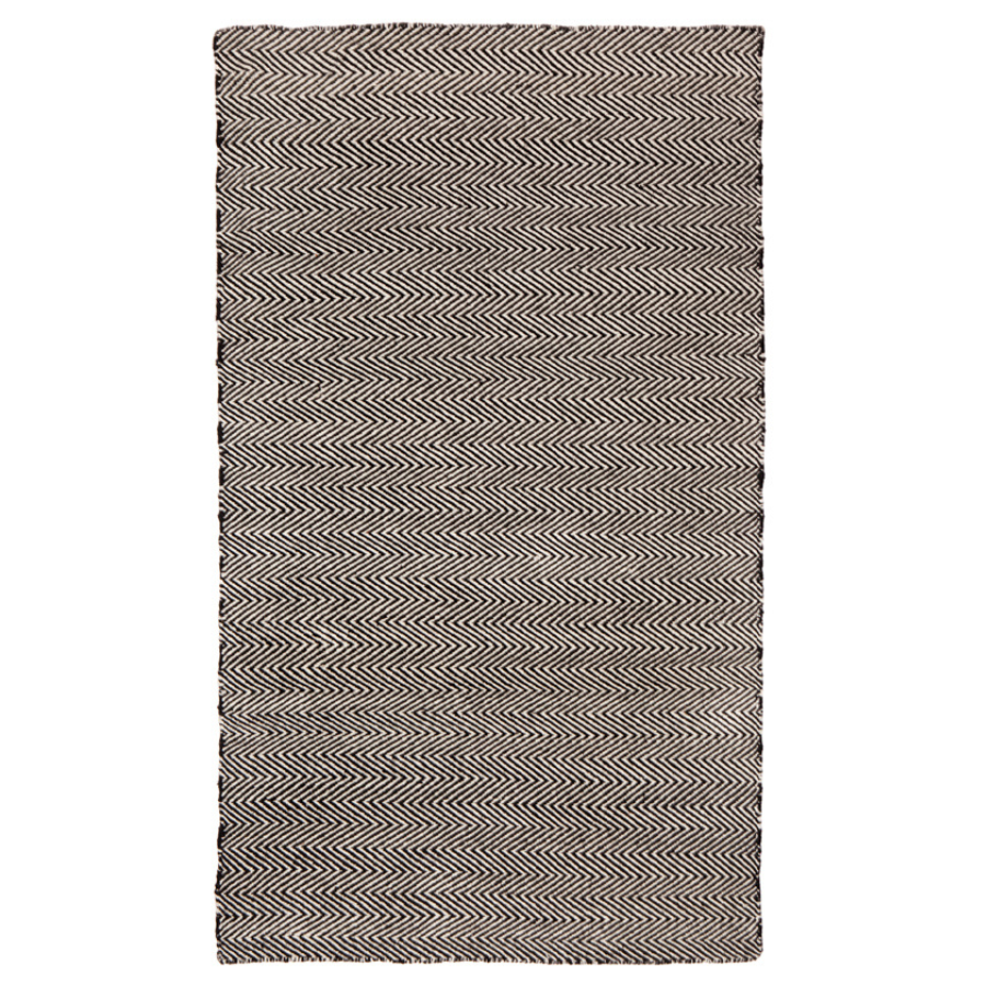 Herringbone Black Indoor Outdoor Rug - Outdoor Rugs Fab Habitat