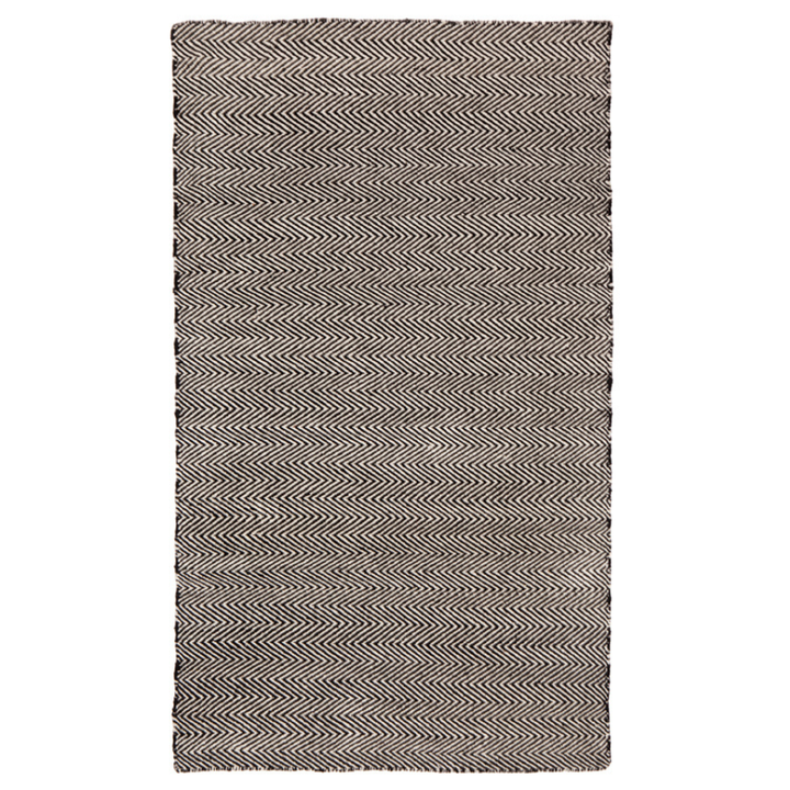 Herringbone Black Indoor Outdoor Rug - Outdoor Rugs Fab Habitat