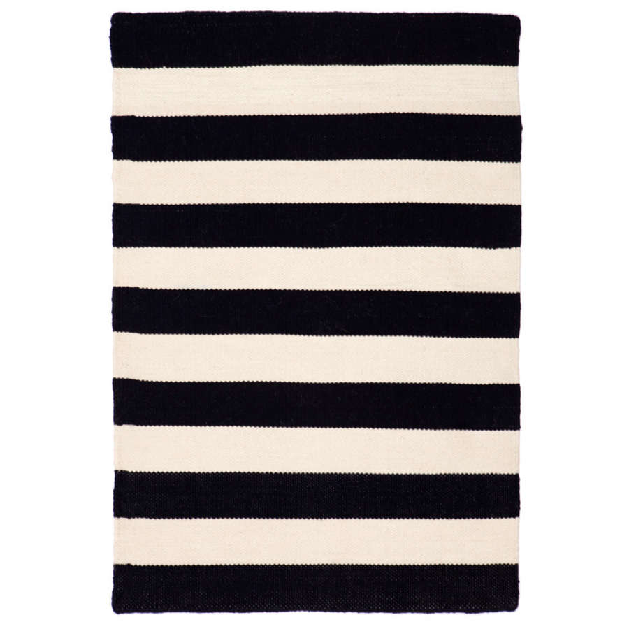 Nantucket Black Indoor Outdoor Rug - Outdoor Rugs Fab Habitat