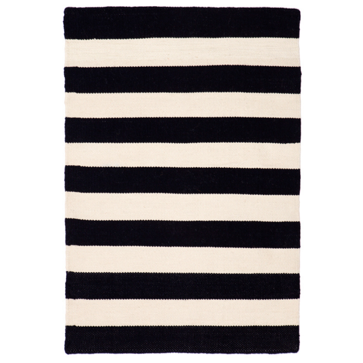 Nantucket Black Indoor Outdoor Rug - Outdoor Rugs Fab Habitat