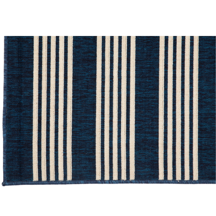 Mariona Blue Striped Outdoor Rug - Outdoor Rugs Fab Habitat