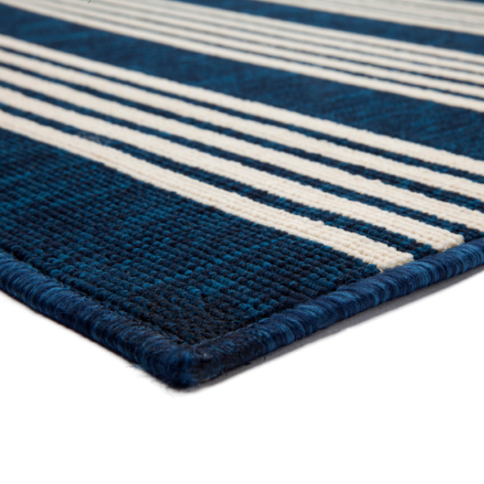 Mariona Blue Striped Outdoor Rug - Outdoor Rugs Fab Habitat