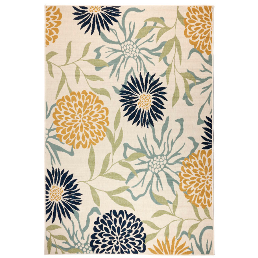 Nicosia Floral Polypropylene Outdoor Rug - Outdoor Rugs Fab Habitat