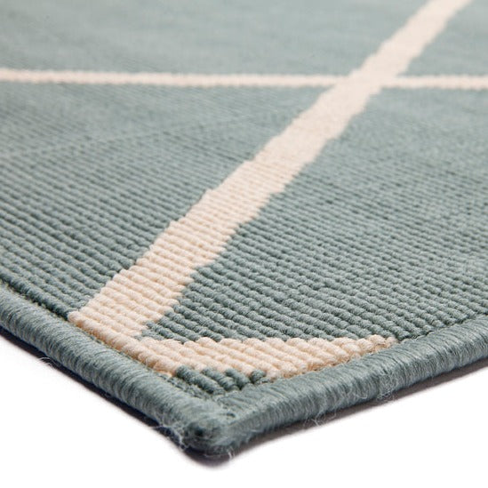 Tucson Aqua Green Polypropylene Outdoor Rug - Outdoor Rugs Fab Habitat