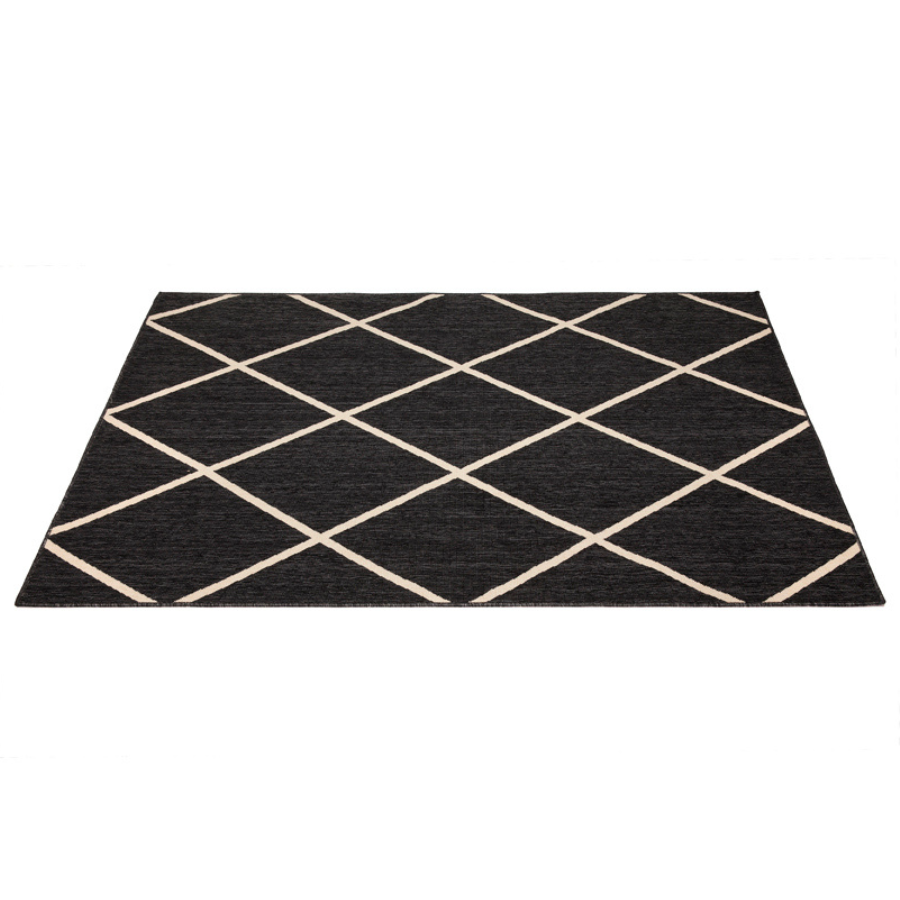 Tucson Black Outdoor Rug - Outdoor Rugs Fab Habitat