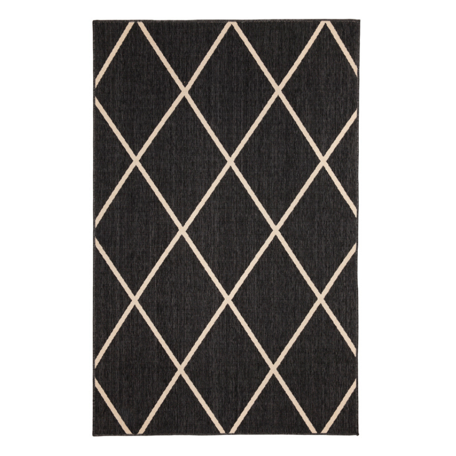 Tucson Black Outdoor Rug - Outdoor Rugs Fab Habitat