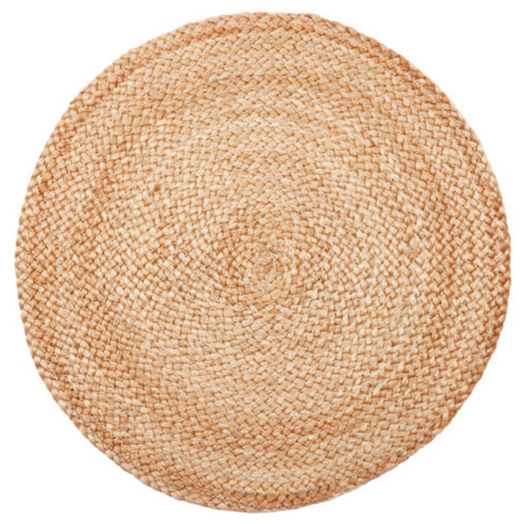 Set Of 4 Willow Handmade 35cm Jute Braided Round Placemats - Placemats Fab Habitat