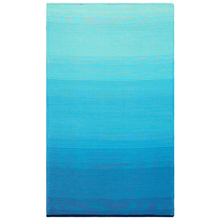 Big Sur Modern Blue Recycled Plastic Outdoor Area Rug - Recycled Plastic Rugs & Mats Fab Habitat