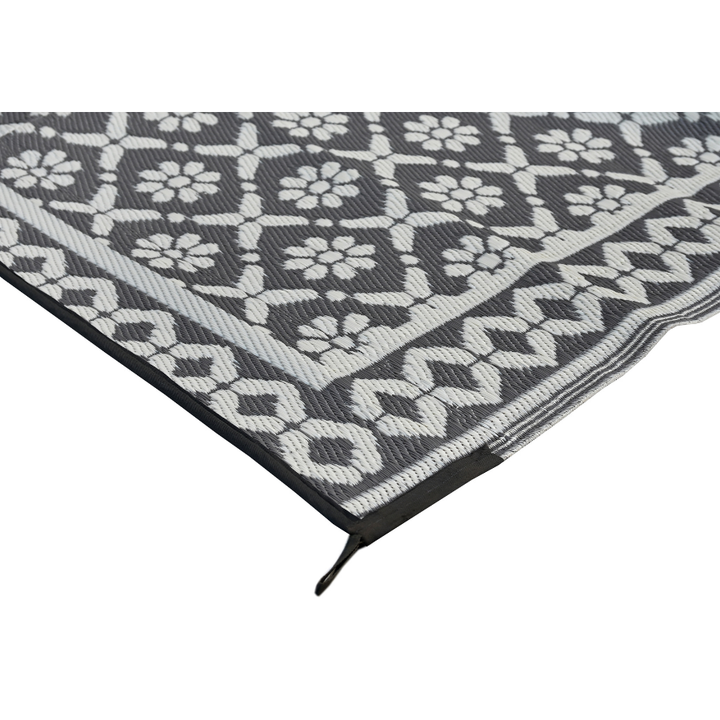 Ronda Grey Recycled Plastic Outdoor Rug - Recycled Plastic Rugs & Mats Fab Habitat