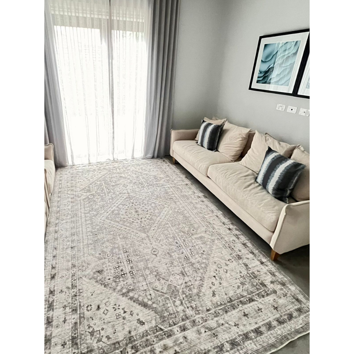 Lagos Grey Machine Washable Rug - Rugs Fab Habitat