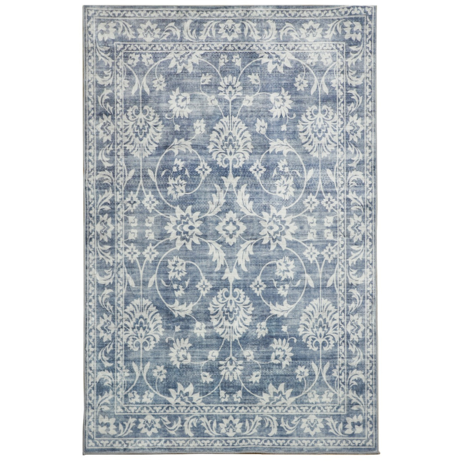 Megan Blue Machine Washable Carpet - Rugs Fab Habitat