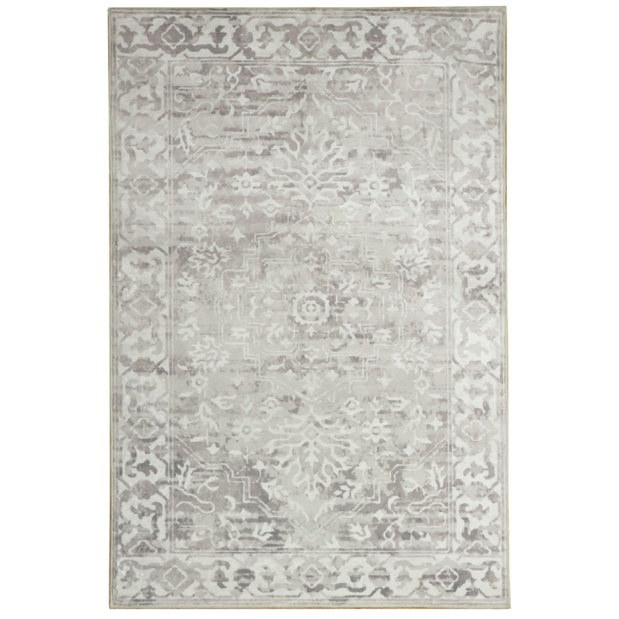 Shay Beige Traditional Distressed Machine Washable Rug - Rugs Fab Habitat