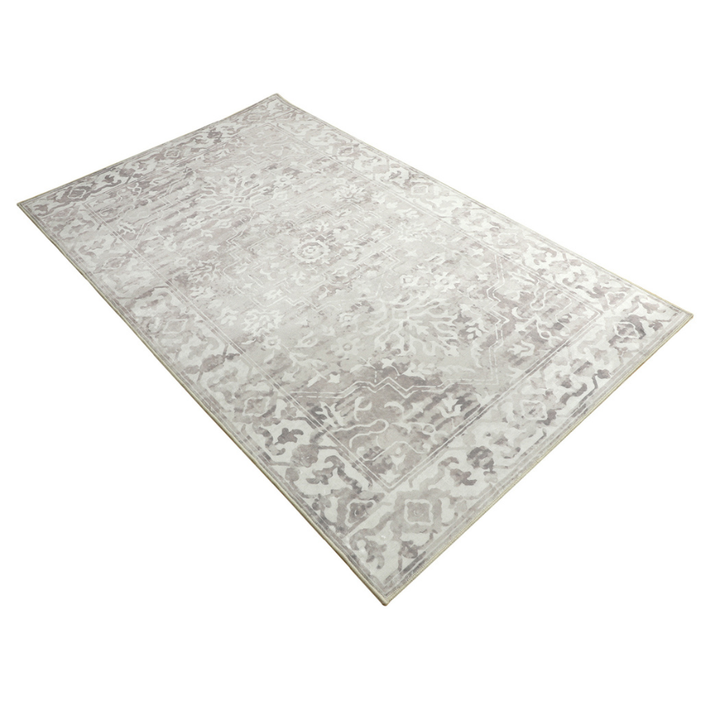 Shay Beige Traditional Distressed Machine Washable Rug - Rugs Fab Habitat