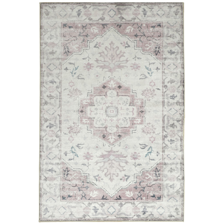 Shay Coral Distressed Machine Washable Rug - Rugs Fab Habitat