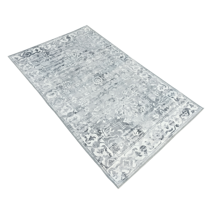 Shay Grey Traditional Machine Washable Rug - Rugs Fab Habitat