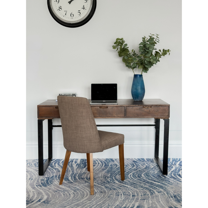 Shikhar Blue Modern Distressed Washable Rug - Rugs Fab Habitat