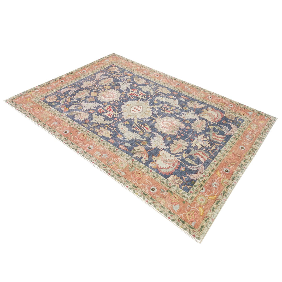 Vama Blue Machine Washable Carpet - Rugs Fab Habitat