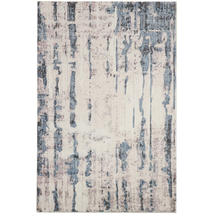 Anini Blue Modern Distressed Area Rug - Rugs Fab Habitat