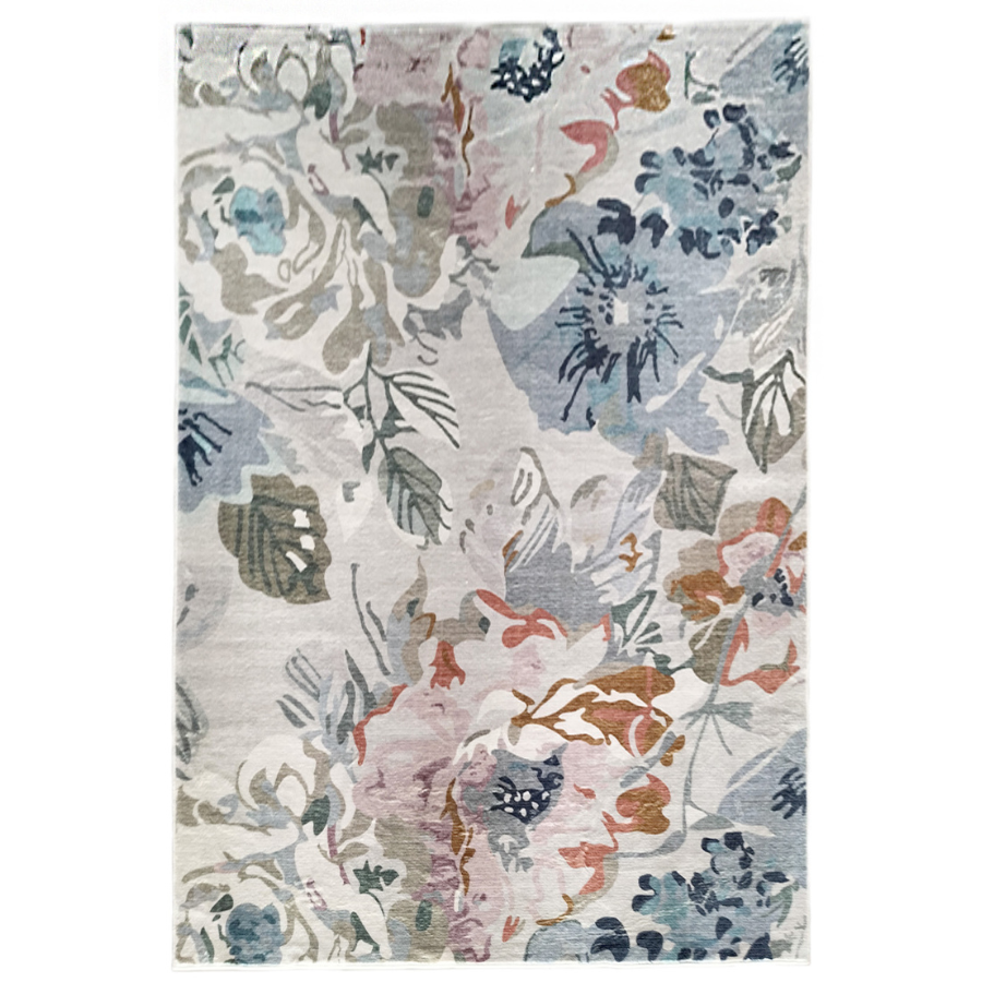 Kyul Floral Multicolour Machine Washable Floor Rug - Rugs Fab Habitat