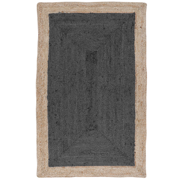 Phoenix Deep Jute Grey Hall Runner Rug - Runners Rugs Fab Habitat