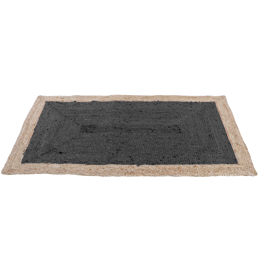 Phoenix Deep Jute Grey Hall Runner Rug - Runners Rugs Fab Habitat