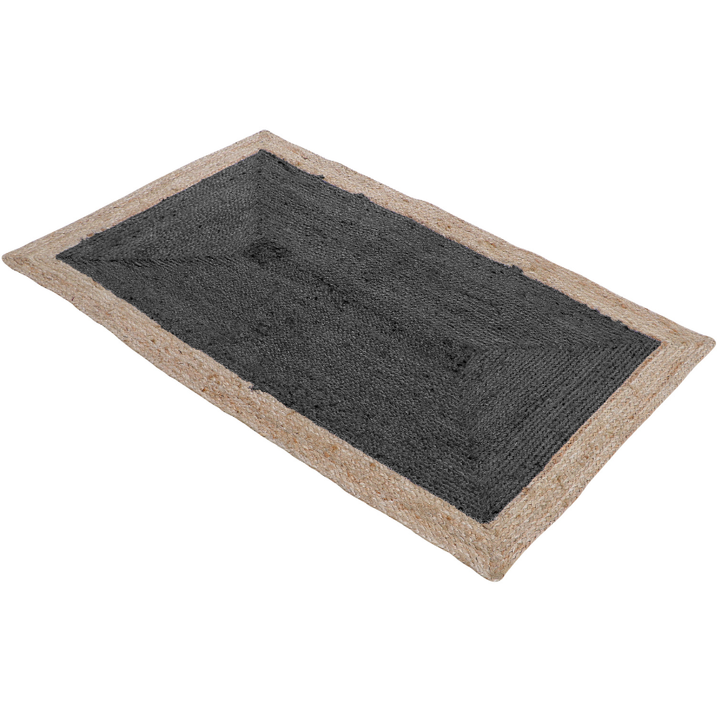 Phoenix Deep Jute Grey Hall Runner Rug - Runners Rugs Fab Habitat