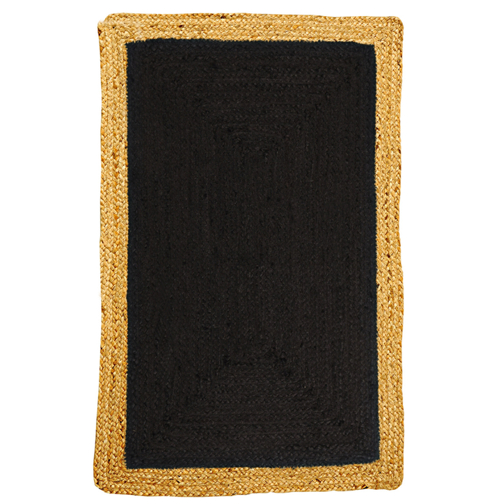 Phoenix Handmade Black Jute Hallway Runner Rug - Runners Rugs Fab Habitat