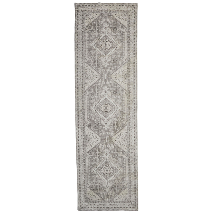 Lagos Machine Washable Grey Hall Runner Rug - Runners Rugs Fab Habitat