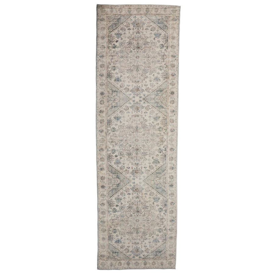 Santiago Grey Traditional Machine Washable Long Hall Runner